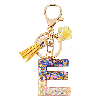 Alloy Resin Polygon Keychains KEYC-TADJ0002-03G-E-1