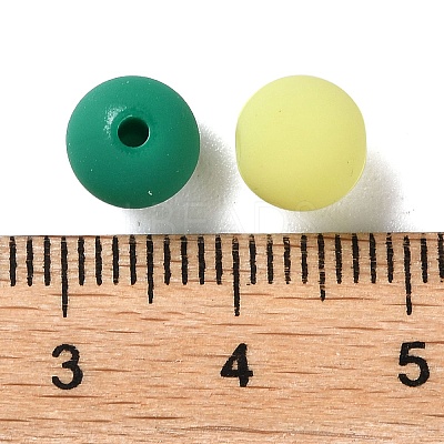 Rubberized Style Imitated Silicone Acrylic Beads MACR-D029-01I-1