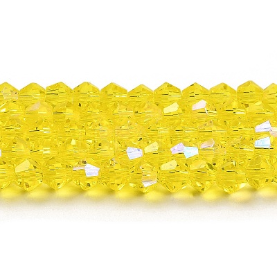 Transparent Electroplate Glass Beads Strands EGLA-A039-T2mm-L21-1