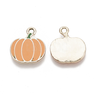 Autumn Theme Alloy Enamel Pendants X-FIND-N048-025A-1