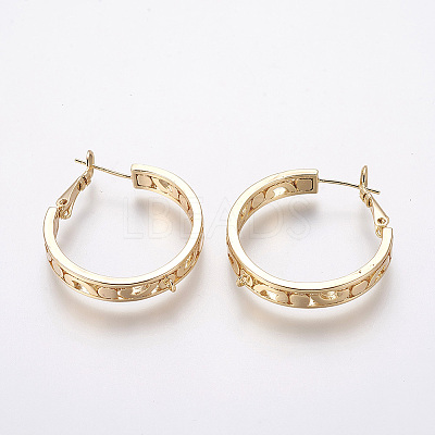 Brass Hoop Earrings LS-KK-L176-10G-1