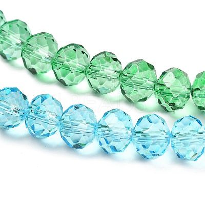 Transparent Painted Glass Beads Strands DGLA-A034-T6mm-A17-1