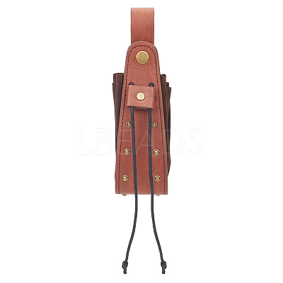 Medieval PU Leather Waist Belt Pouches with Alloy Rivets AJEW-WH0678-30A-1