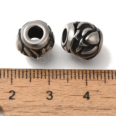 304 Stainless Steel European Beads STAS-D191-09E-AS-1