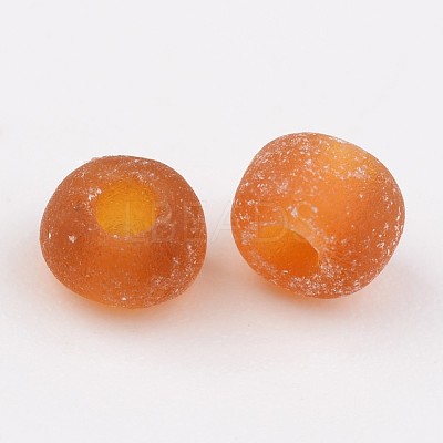 6/0 Frosted Round Glass Seed Beads X-SEED-A008-4mm-M13-1