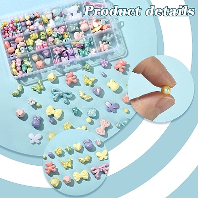 199Pcs Opaque Acrylic Imitation Pearl Beads OACR-YW0003-13-1