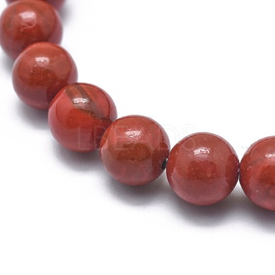 Natural Red Jasper Bead Stretch Bracelets BJEW-K212-C-012-1