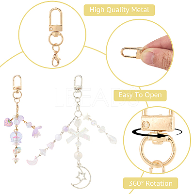 40Pcs 2 Colors Zinc Alloy Swivel Clasps FIND-SP0004-27-1