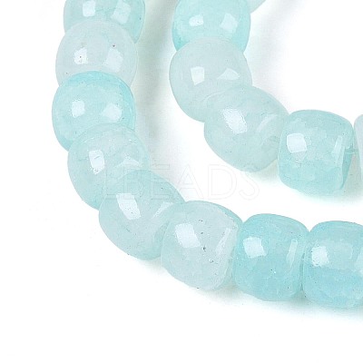 Baking Paint Crackle Glass Beads Strands DGLA-N019-02A-07-1