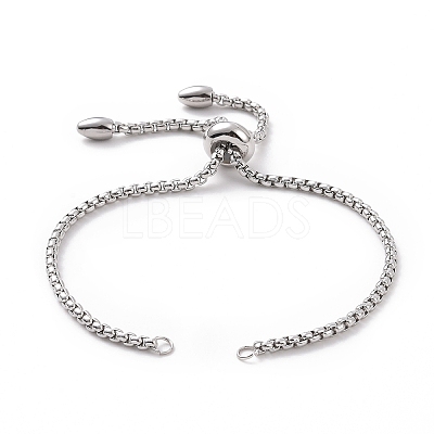 Tarnish Resistant Adjustable 304 Stainless Steel Slider Bracelets Making LS-STAS-T050-030P-1