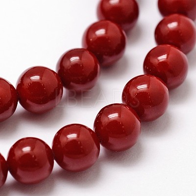 Shell Pearl Beads Strands BSHE-L026-01-4mm-1