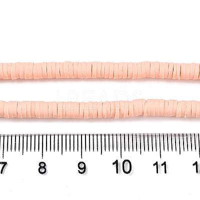 Flat Round Handmade Polymer Clay Bead Spacers X-CLAY-R067-4.0mm-13-1