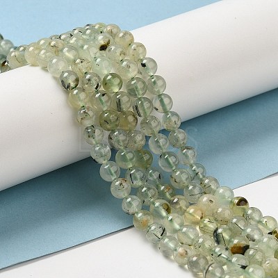 Natural Prehnite Beads Strands G-S333-6mm-032-1