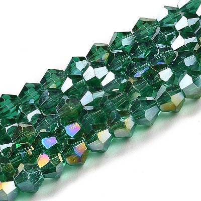 Transparent Electroplate Glass Beads Strands LS-EGLA-A039-T4mm-B10-1