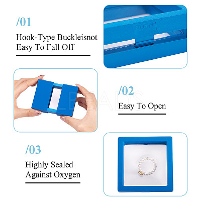 3 Bags 3 Styles Square Transparent PE Thin Film Suspension Jewelry Display Box CON-TA0001-38B-1