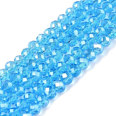 Electroplate Glass Beads Strands EGLA-A044-T3mm-A08-1