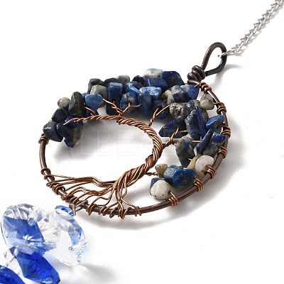 Lapis Lazuli Pendant Decoration AJEW-P098-15P-1