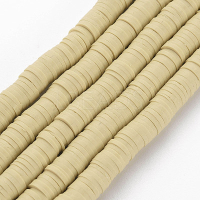 Handmade Polymer Clay Beads Strands CLAY-R089-6mm-117-1