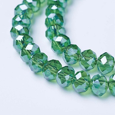 Electroplate Glass Beads Strands EGLA-A034-T8mm-A10-1