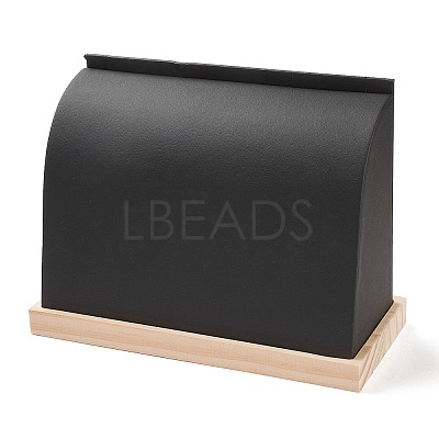 Wood Covered with PU Leather Necklace Display Stands NDIS-A002-01B-1