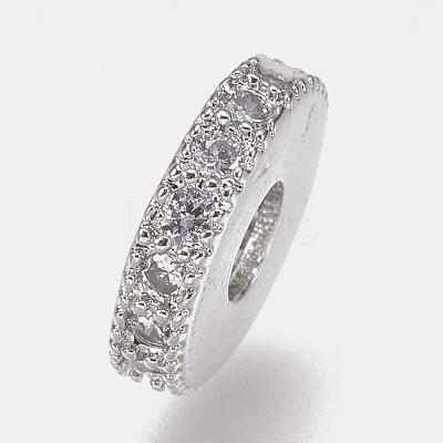 Brass Micro Pave Cubic Zirconia Bead Spacers LS-ZIRC-K074-11A-01P-1