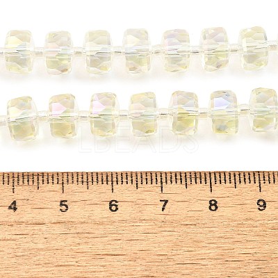 Transparent Electroplate Glass Beads Strands EGLA-P062-01A-01-1