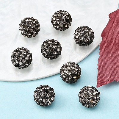 Polymer Clay Rhinestone Beads RB-C1438-10mm-A12-1