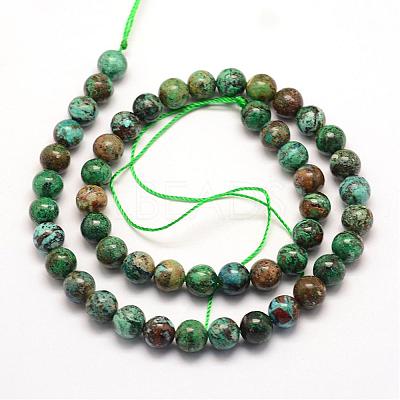 Natural Chrysocolla Beads Strands G-E363-01-10mm-1
