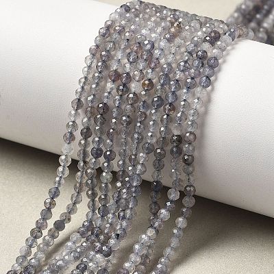 Natural Cordierite/Iolite/Dichroite Beads Strands G-B145-A04-3mm-1