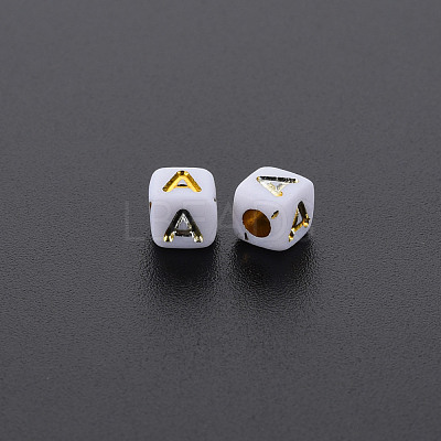 Opaque White Acrylic Beads MACR-Q242-010A-1