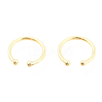 925 Sterling Silver Cuff Earrings EJEW-H124-06G-1