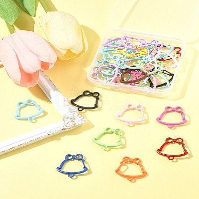 30Pcs Spray Paint Alloy Spring Gate Rings FIND-FS0004-03-1