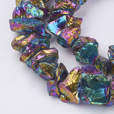 Electroplated Natural Quartz Crystal Bead Strands X-G-F336-06D-1