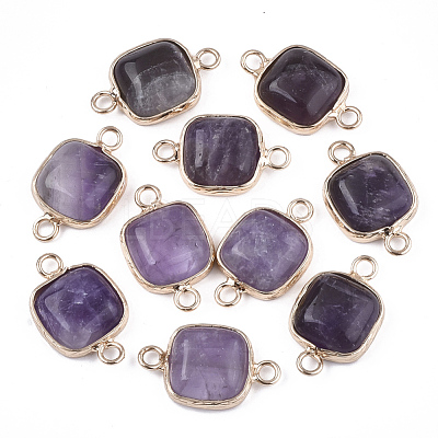 Natural Amethyst Links connectors G-S344-69G-1