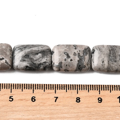 Natural Map Stone Beads Strands G-S386-A13-1