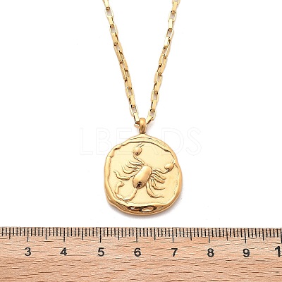 304 Stainless Steel Constellation Pendant Necklaces LS-NJEW-K392-01G-08-1