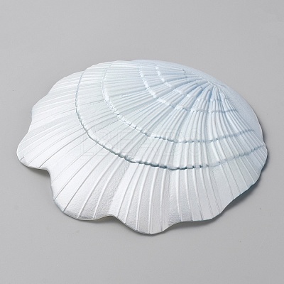 Shell Shape Glass Jewelry Plate AJEW-WH0513-01B-1