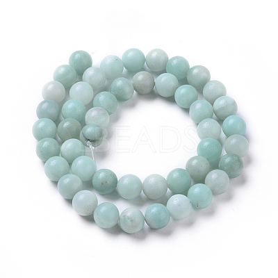 Round Natural Amazonite Bead Strands X-G-I183-02-8mm-1