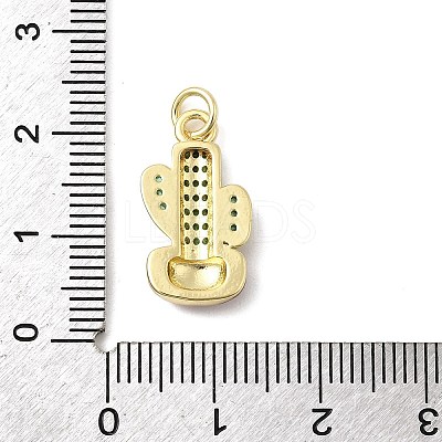 Brass Micro Pave Cubic Zirconia Pendants KK-A278-01A-02G-1