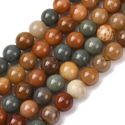 Natural Gobi Agate Mongolia Colorful Jade Beads Strands GG-CBA3173-A01-6mm-1