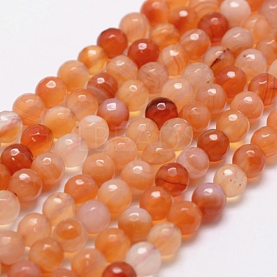 Natural Red Agate Beads Strands X-G-D840-34-4mm-1