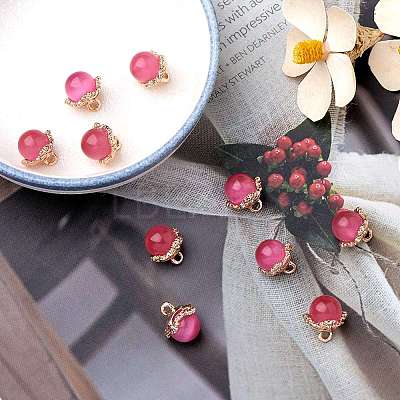 10Pcs Gemstone Charm Pendant Crystal Quartz Healing Natural Stone Pendants Buckle for Jewelry Necklace Earring Making Cra JX599E-1