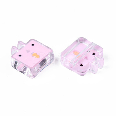 Transparent Acrylic Beads ACRC-S039-10F-1