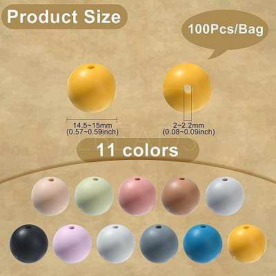 Food Grade Eco-Friendly Silicone Beads SIL-CJ0001-10-1