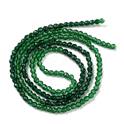 Transparent Gradient Color Glass Beads Strands GLAA-H021-01A-33-1
