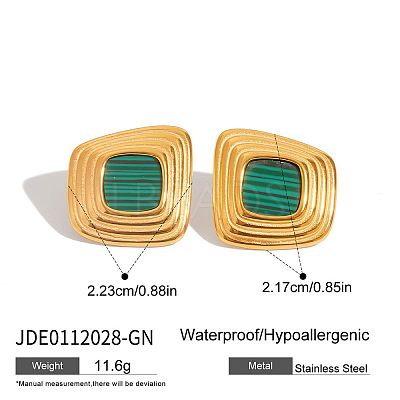 304 Stainless Steel Acrylic Nuggets Stud Earrings FS-WG2C215-02-1