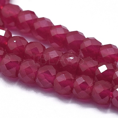 Lab Grown Red Corundum Beads Strands G-D0013-64-1-1
