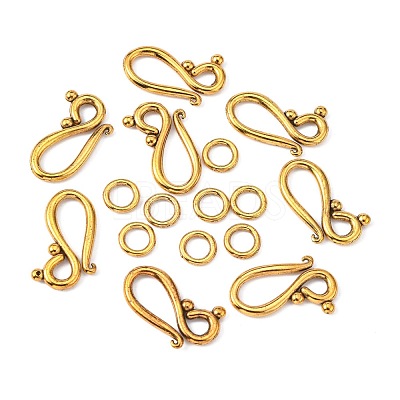 Tibetan Style Alloy Hook and Eye Clasps X-GLF1277Y-NF-1