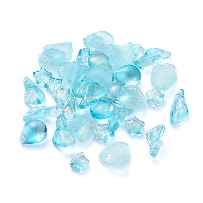 Electroplate Transparent Glass Beads EGLA-L027-D05-1