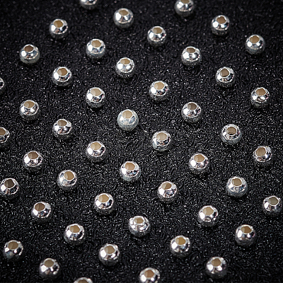 Round 925 Sterling Silver Beads STER-BBC0005-39A-1